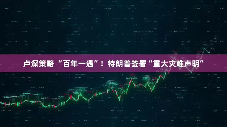 卢深策略 “百年一遇”！特朗普签署“重大灾难声明”