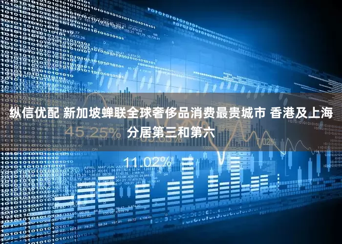 纵信优配 新加坡蝉联全球奢侈品消费最贵城市 香港及上海分居第三和第六